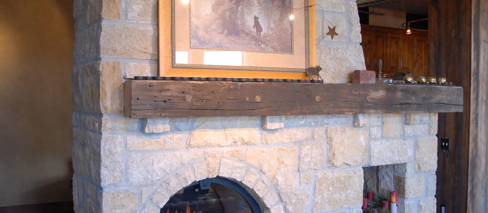 Rough Sawn 8x8 Mantel | Fireplace Mantel | Elmwood Reclaimed Timber