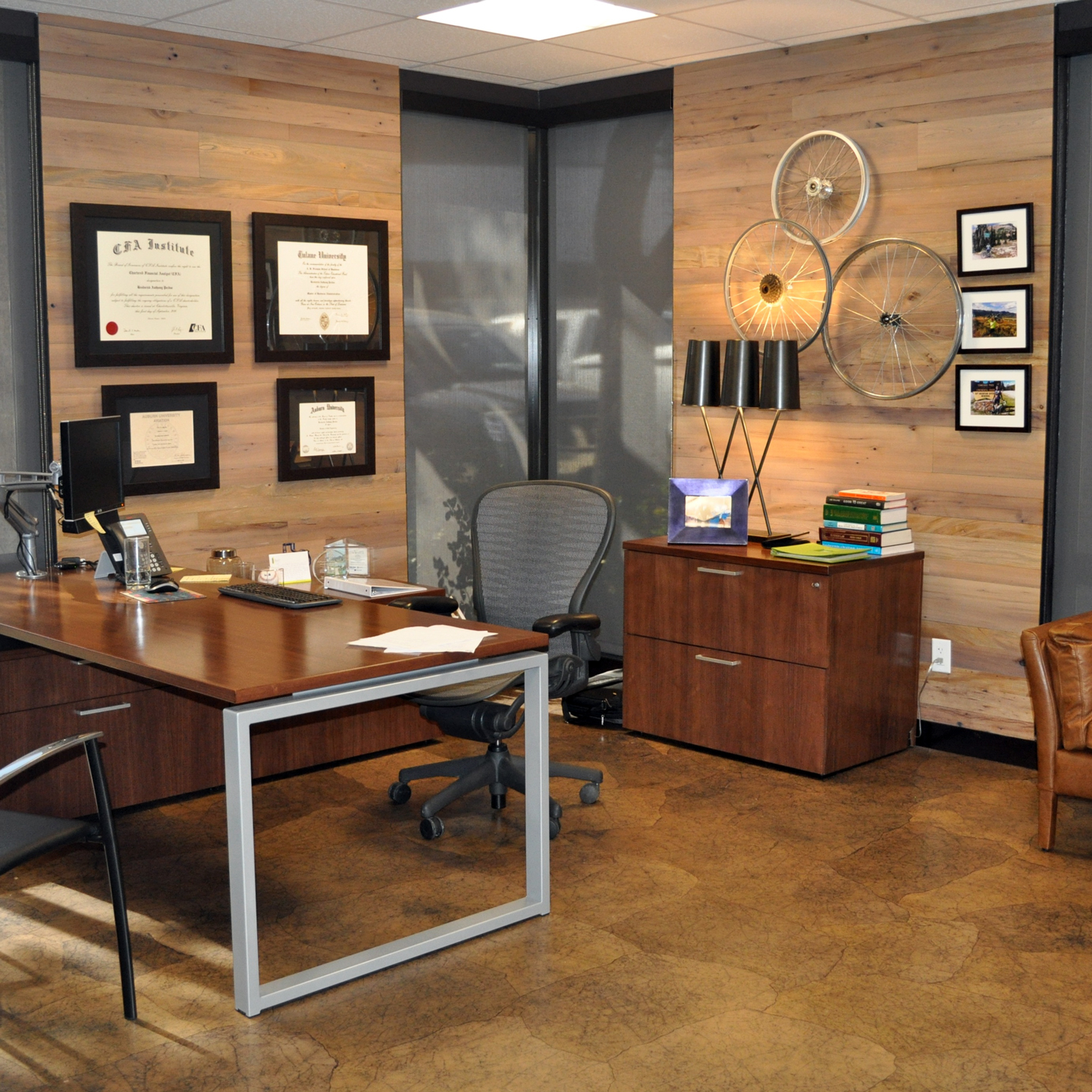 Reclaimed Accent Wall office