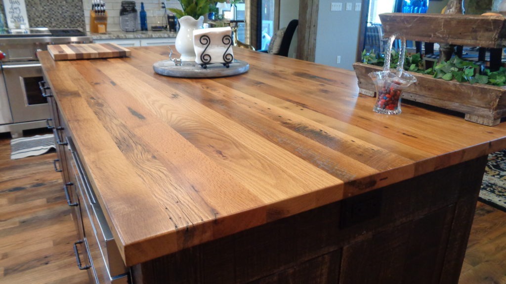 Antique Oak Kitchen Island Top